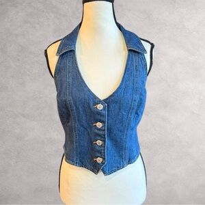 Levi’s Denim Button Front Halter Vest - Size L
